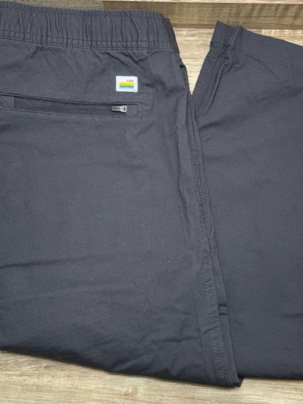 Vuori Ripstop Climber Pants Mens Charcoal Grey Hiking Stretch Cotton - Picture 2 of 9